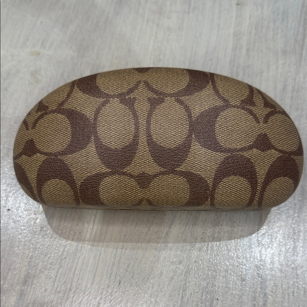 Coach Brown Signature Monogram Sunglasses Case